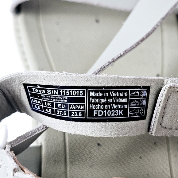 New! Teva Madera Wedge Leather Platform Sandals in Eucalyptus - Picture 10 of 13